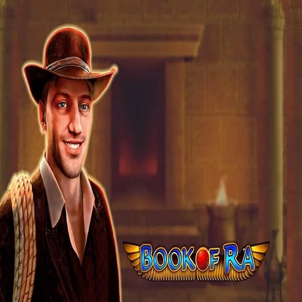 Book of Ra slot logo by Greentube at SkyHills Casino