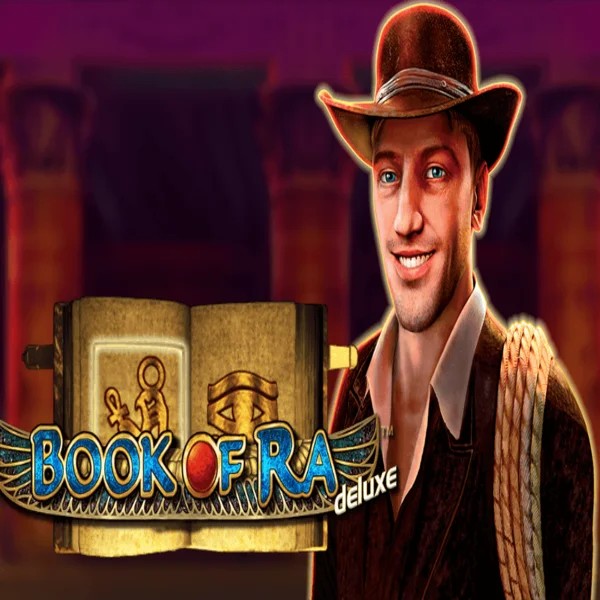 Book of Ra Deluxe logo – Slots by Novomatic at SkyHills Casino