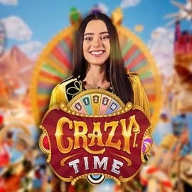 Crazy Time logo by Evolution at SkyHills Casino