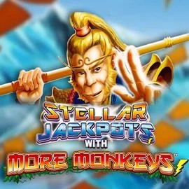 Jackpots logo of Stellar Jackpots with More Monkeys from Lightning Box Game at SkyHills Casino