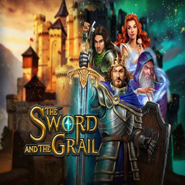 The Sword and the Grail slot logo by  at SkyHills Casino