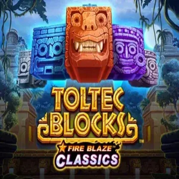 Fire Blaze: Toltec Blocks by Rarestone Gaming, showcased at sky-hills-casino.org – game logo